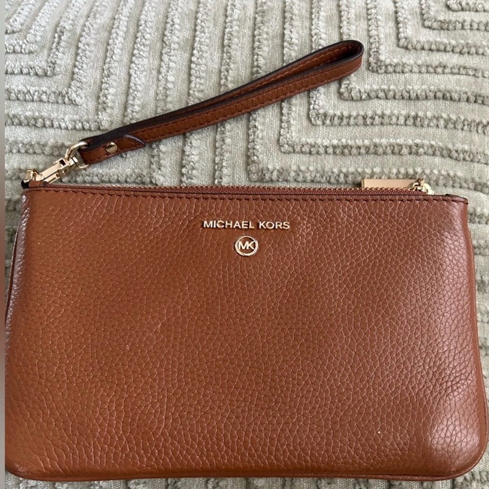 Michael Kors Tan Leather Wristlet